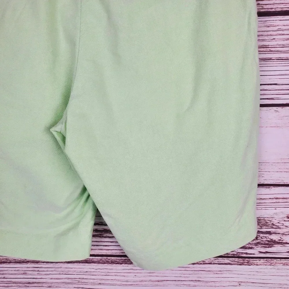POLO Ralph Lauren Mens Size 34 Light Green Cotton Flat Front Chino Shorts   #175